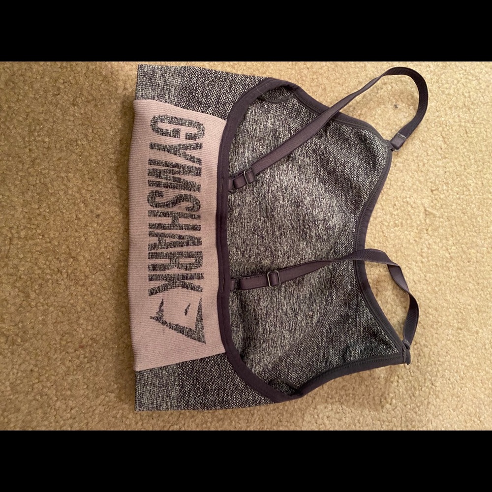 grey flex gymshark sports bra!